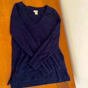 V-Neck J.Crew Sweater- Navy- XXS